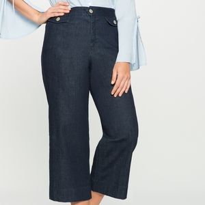 Eloquii Flap Pocket Cropped Coulotte Jeans 20